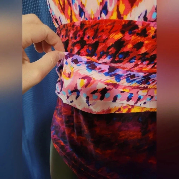 NWT Aqua green colorful one piece - Picture 3 of 11